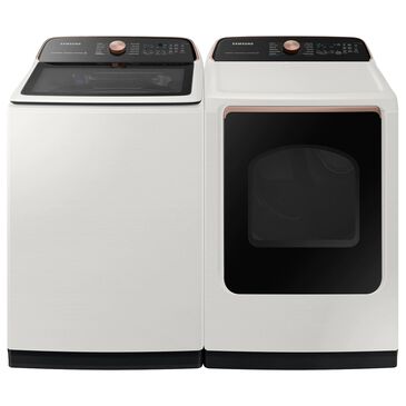 Samsung 5.5 Cu. Ft. Smart Top Load Impeller Washer and 7.4 Cu. Ft. Electric Dryer in Ivory, , large