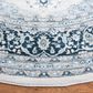 Safavieh Isabella 6"7" Round Cream and Dark Blue Area Rug, , large