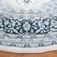 Safavieh Isabella 6"7" Round Cream and Dark Blue Area Rug, , large