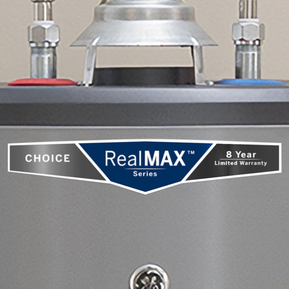 GE Appliances RealMAX Choice 30-Gallon Short Natural Gas Atmospheric Water Heater in Gray, , large