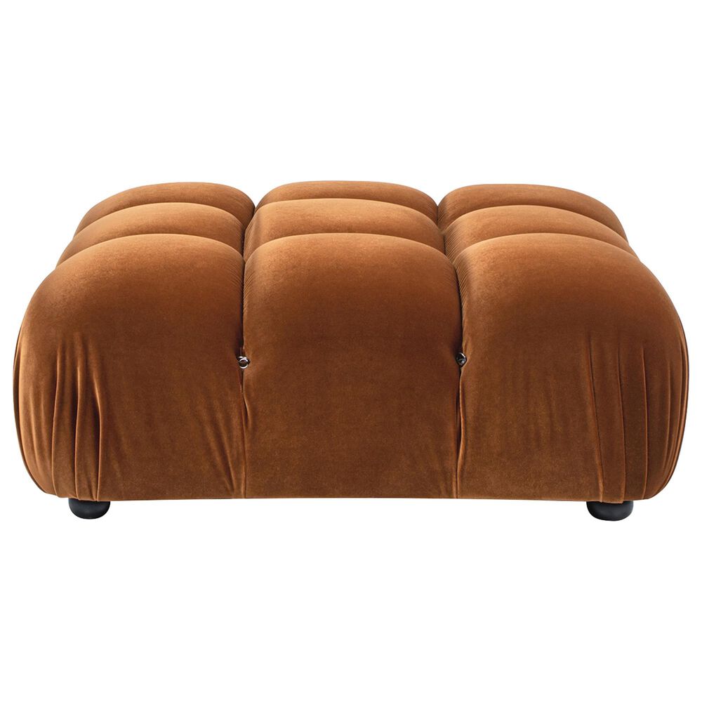 Jennifer Taylor Home Marcel Cocktail Ottoman in Burnt Orange, , large