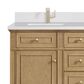 James Martin Vanities Lorelai 60" Double Vanity in Light Natural Oak with 3 cm Arctic Fall Solid Surface Top, , large
