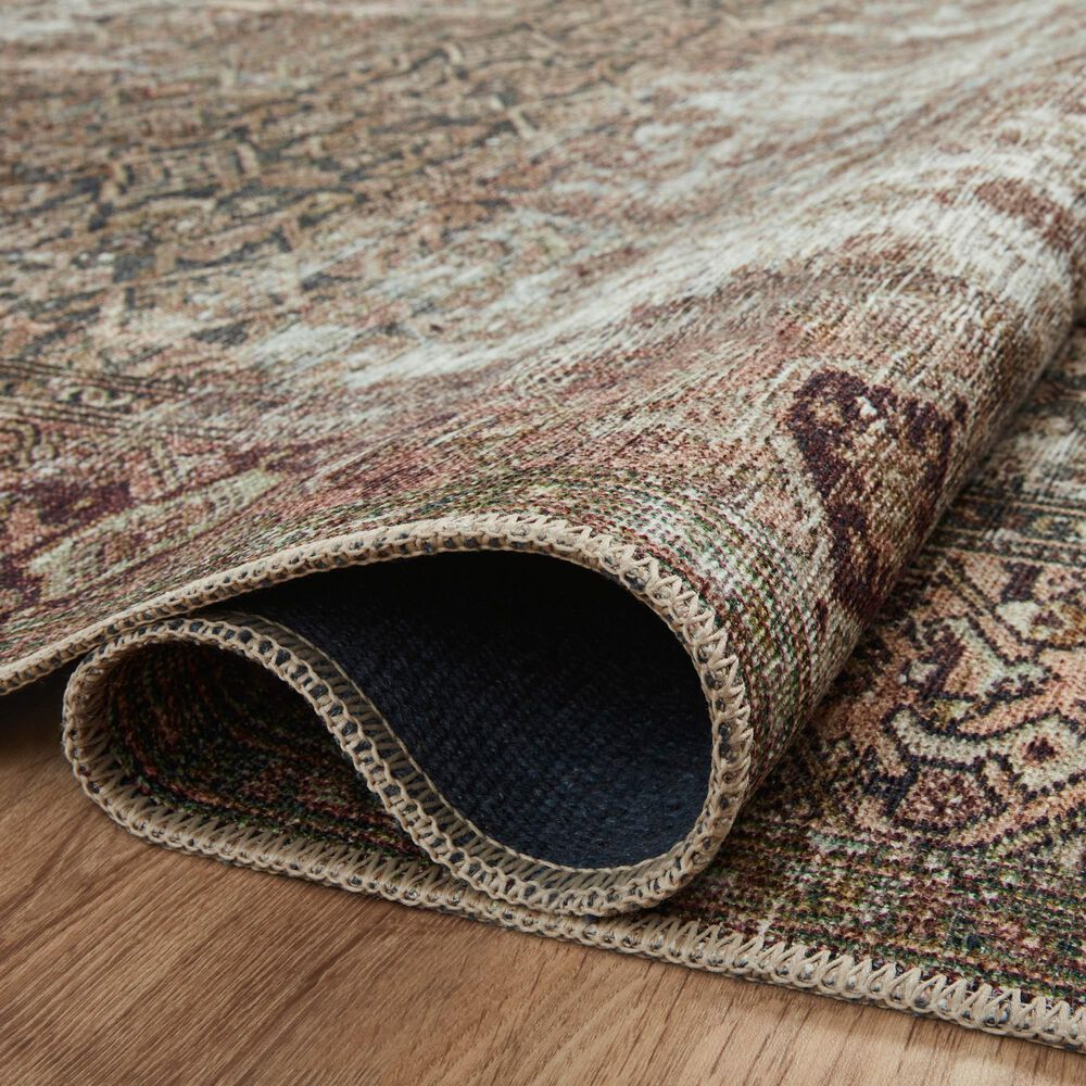 Amber Lewis x Loloi Georgie 2&#39; x 5&#39; Moss and Salmon Area Rug, , large
