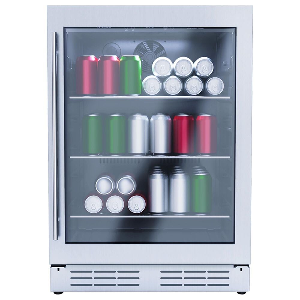 Elica 4.8 Cu. Ft. Glass Door Beverage and Wine Center in Stainless Steel, , large