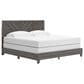 Ashley Sylveri King Chevron Panel Bed in Gray, , large