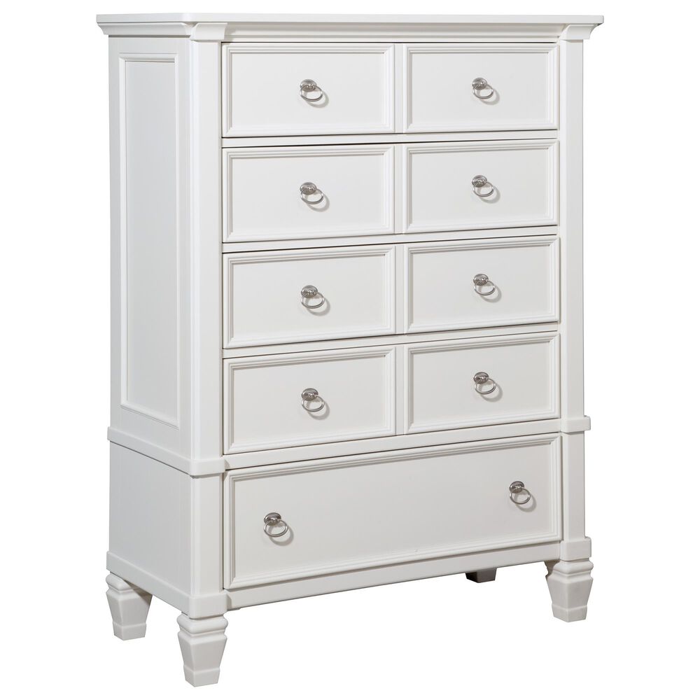 Signature Design by Ashley Prentice 5 Drawer Chest in White, , large