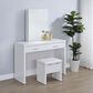 Coaster Bunbury Makeup Vanity Table Set in White, , large