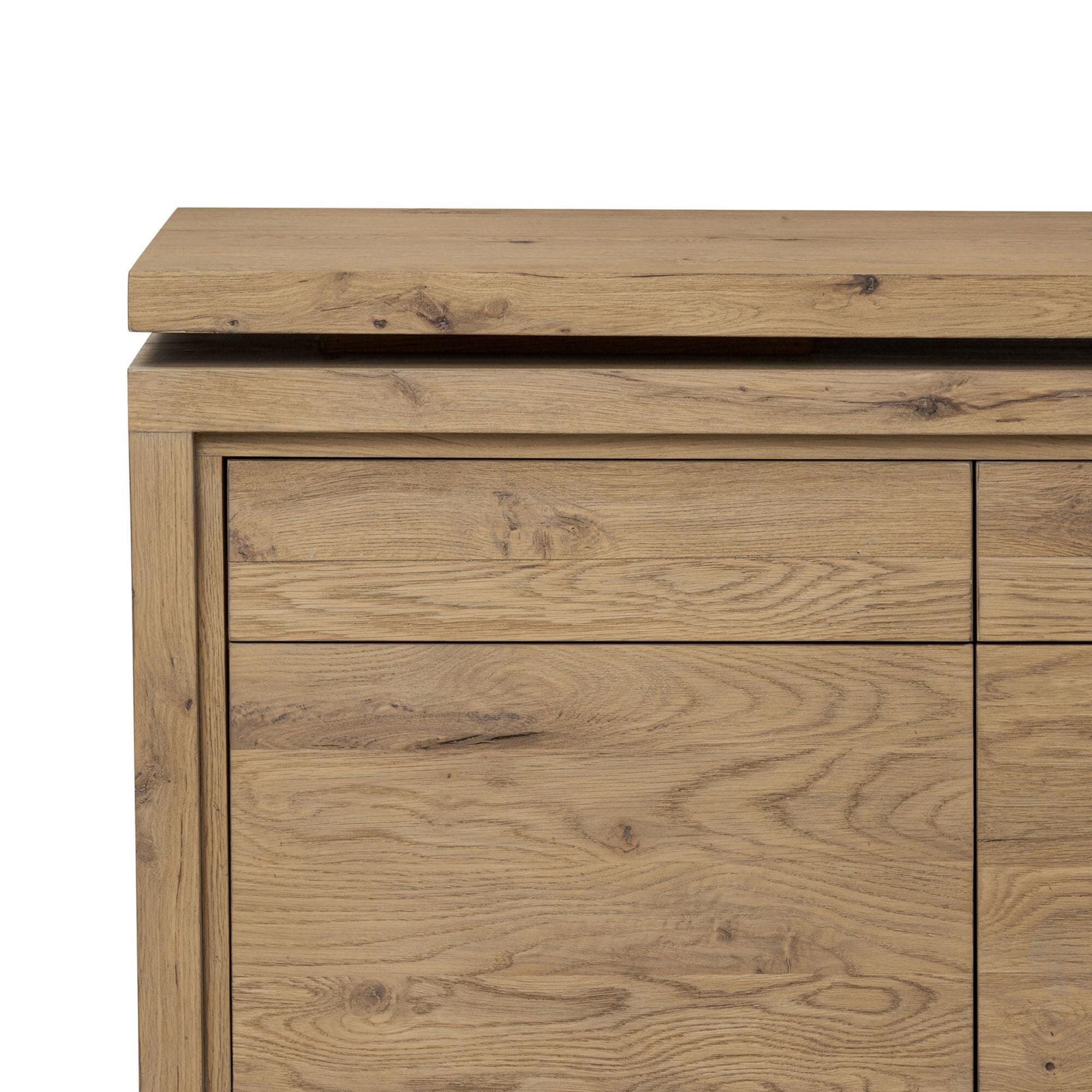 Four Hands Noah L-Shaped Rotating Desk in Aged Smoked Oak