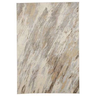 Feizy Rugs Parker 3"9" x 5"7" Beige and Blue Area Rug, , large