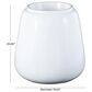 Maple and Jade 20" Short Floor Decorative Vase in Polished White, , large