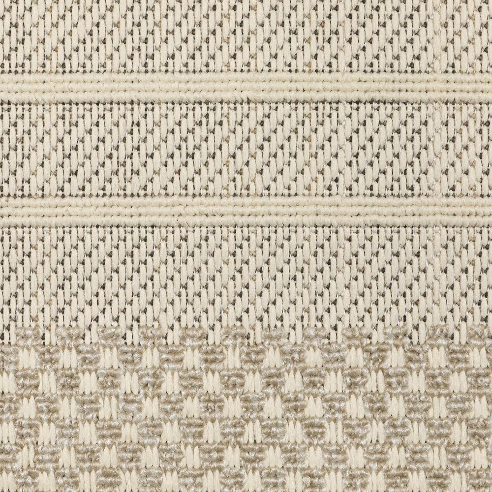 ROW by Oriental Weavers Zarina ZAR04 Beige and Ivory 1'10" x 7'6" Indoor/Outdoor Runner, , large