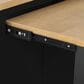 HOMLUX 47" Kitchen Island with Extendable Dining Table in Black and Natural, , large