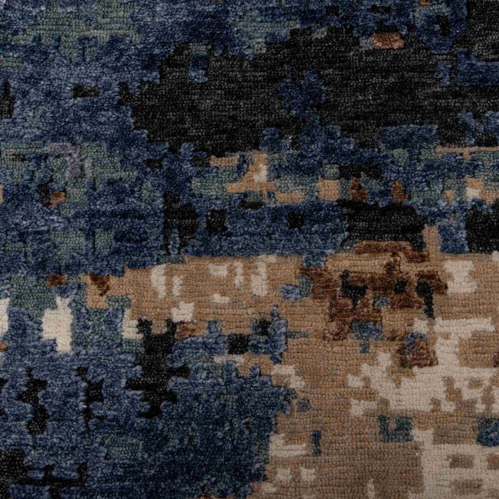 RIZZY Evolution Teal, Grey, Black, Brown, Beige and Ivory 10&#39; x 14&#39; Area Rug, , large