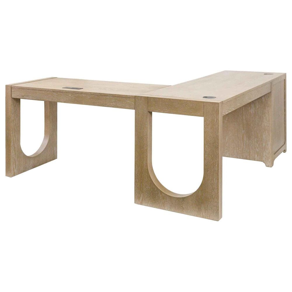Wycliff Bay Canyon Drive Office L-Shaped Desk in Natural Oak, , large