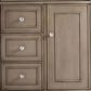 James Martin Vanities Bristol 30" Single Bathroom Vanity in Whitewashed Walnut with 3 cm Parisien Bleu Quartz Top and Rectangular Sink, , large