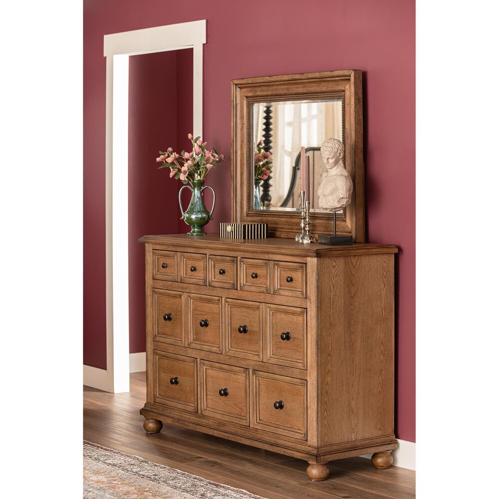 Country Living Vintage Market Dresser Mirror in Barnwood Oak, , large