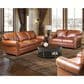 Marlowe Home Stationary Leather Sofa and Loveseat Set in Saddle Glove, , large
