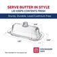 Harold Import Glass Butter Dish with Lid in Clear, , large