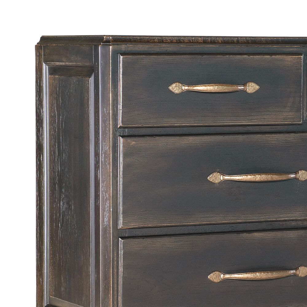 Hooker Furniture Americana 7-Drawer Dresser in Black and Antique Bronze, , large
