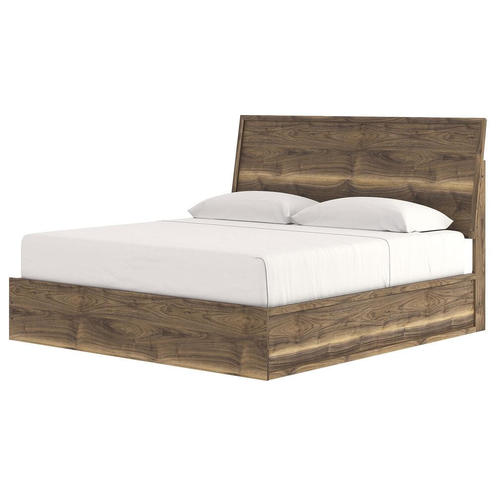 Ashley Chirason King Platform Bed in Warm Natural Brown, , large