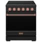 Thor Kitchen Gordon Ramsay 4.6 Cu. Ft. Professional Freestanding Electric Range with Rose Gold Handle Kit in Black, , large