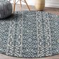 L&R Resources Sun Shower 7"6" Round Blue and Green Indoor/Outdoor Area Rug, , large