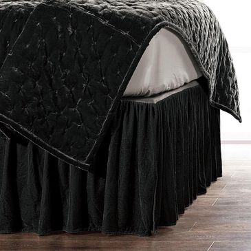HiEnd Accents Stella King Bed Skirt in Black, , large