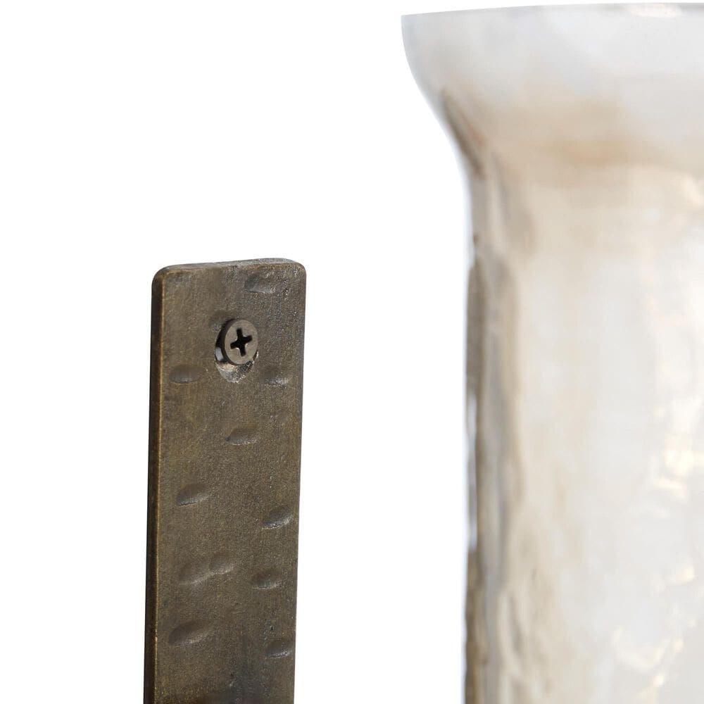 Maple and Jade Handmade Pillar Indoor/Outdoor Wall Sconce in Matte Bronze, , large
