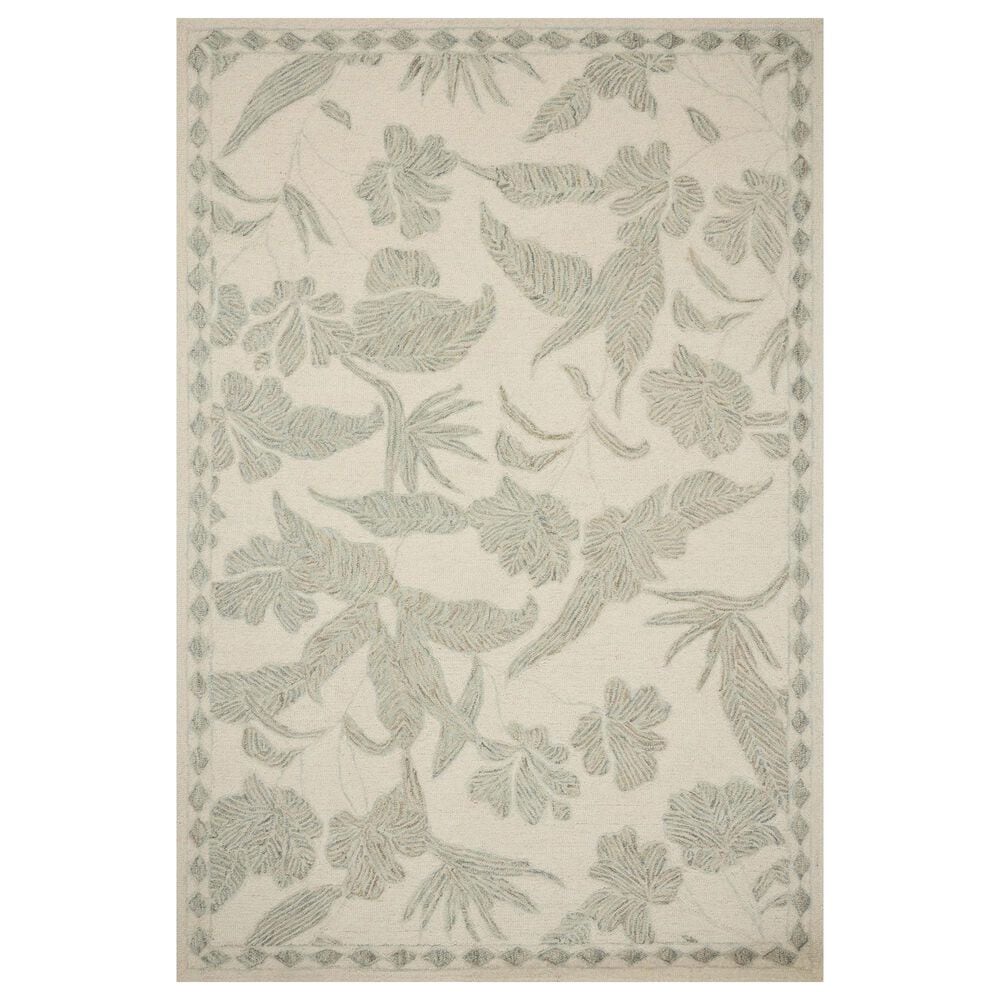 Loloi Lenore Ivory and Sky 2"3" x 3"9" Area Rug, , large