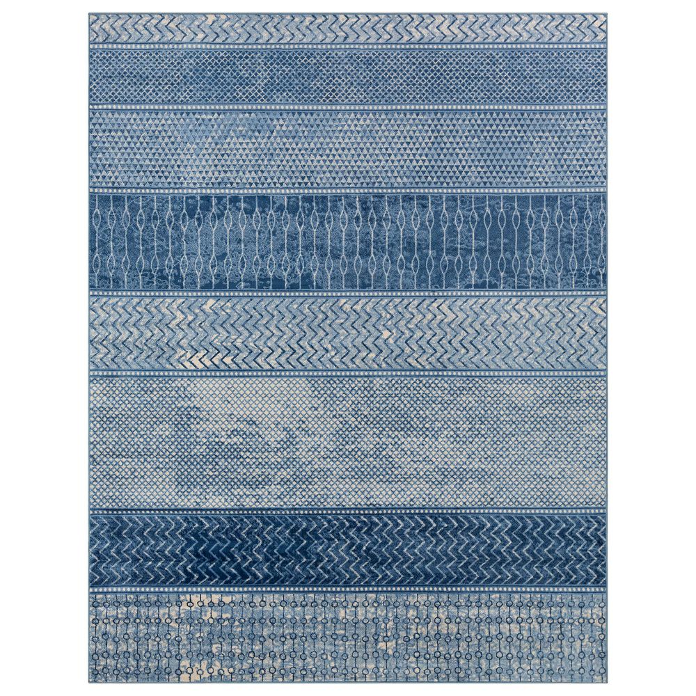 Surya Monaco MOC-2305 7"9" x 10"3" Bright Blue, Navy and Cream Area Rug, , large