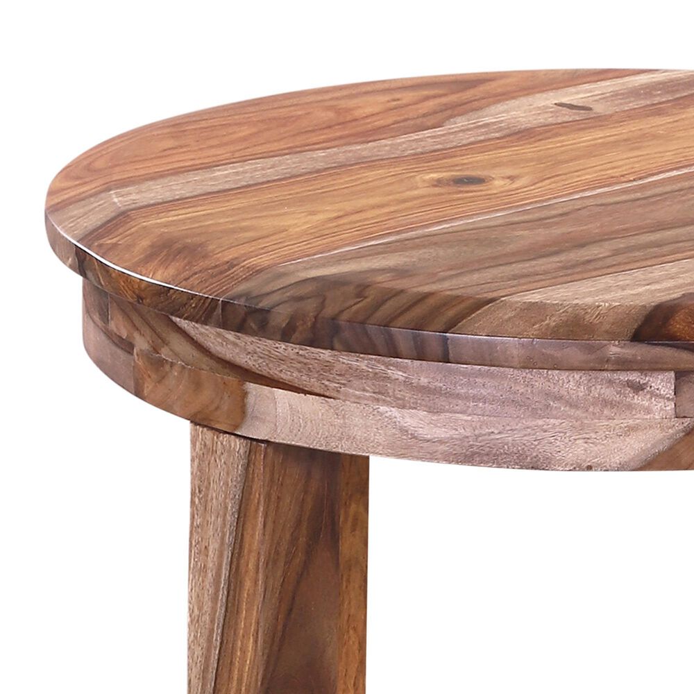 Porter Design Sonora Round End Table in Harvest Brown, , large