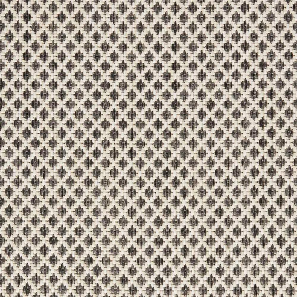 Nourison Courtyard Ivory and Charcoal 10&#39; x 14&#39; Indoor/Outdoor Area Rug, , large
