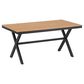 Hearth and Haven 5-Piece Outdoor Dining Set with Dark Yellow Rattan Chairs and Plastic Wood Table in Beige, , large