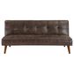 Pacific Landing Jenson Push Back Convertible Sofa Bed in Dark Coffee Brown, , large