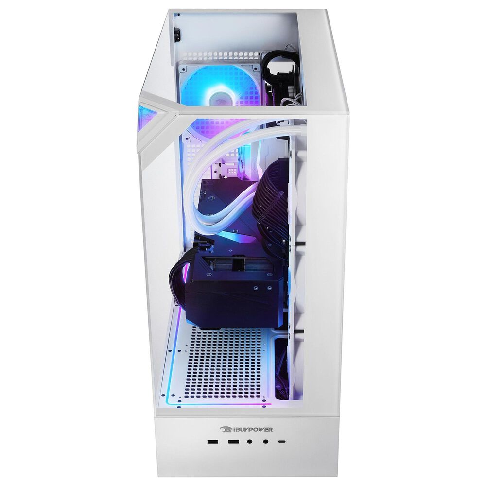 iBUYPOWER Element Gaming Desktop PC | AMD Ryzen 7 9850X3D - 32GB RAM - AMD Radeon RX 9070XT Graphics - 2TB SSD in White, , large