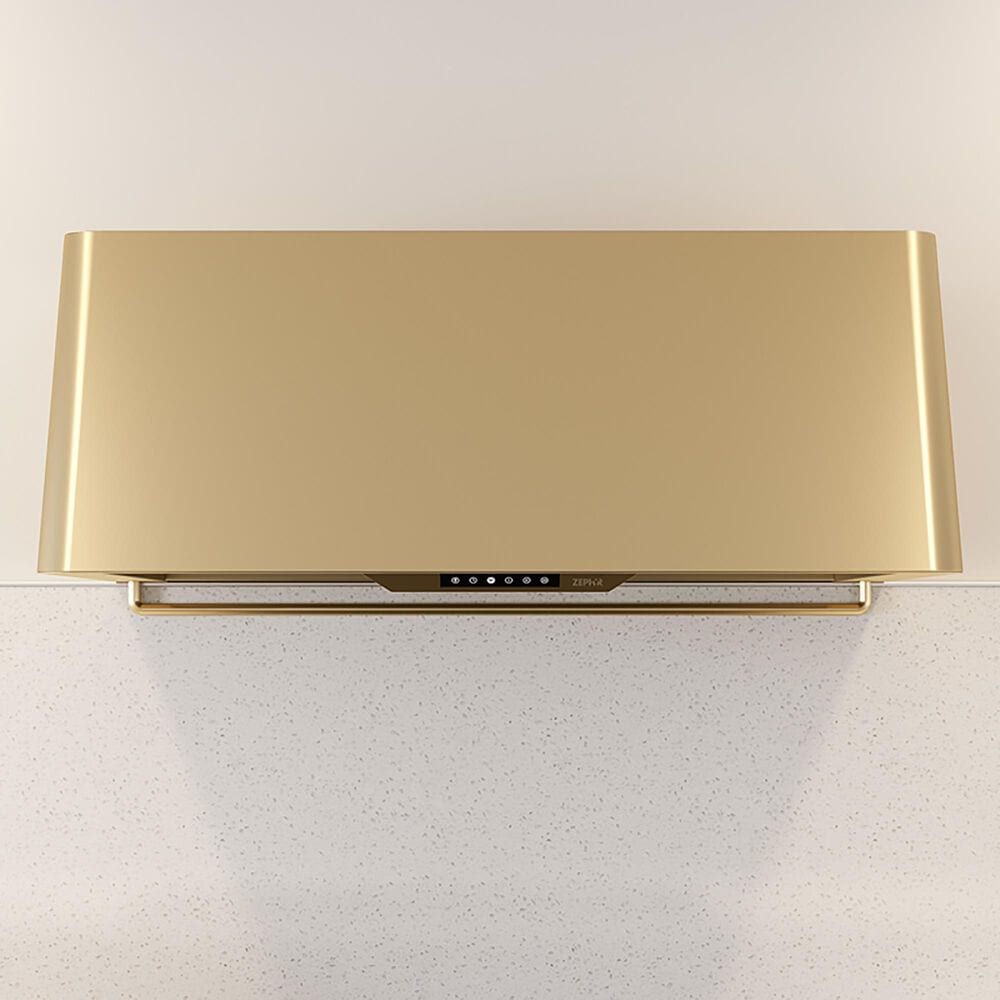 Zephyr Mesa 36&quot; Wall Mounted Range Hood in Satin Gold, , large