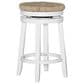 Linon Home Decor Morgan Swivel Counter Stool in White, , large