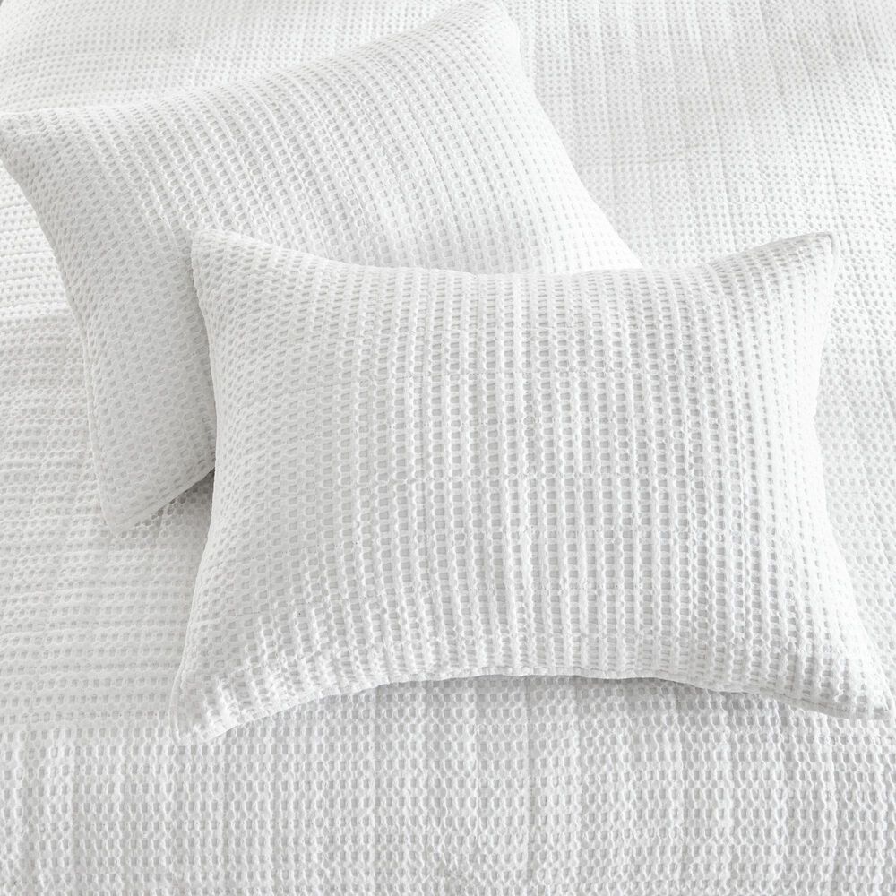 Levtex Mills Waffle 3-Piece Full/Queen Quilt Set in Bright White, , large