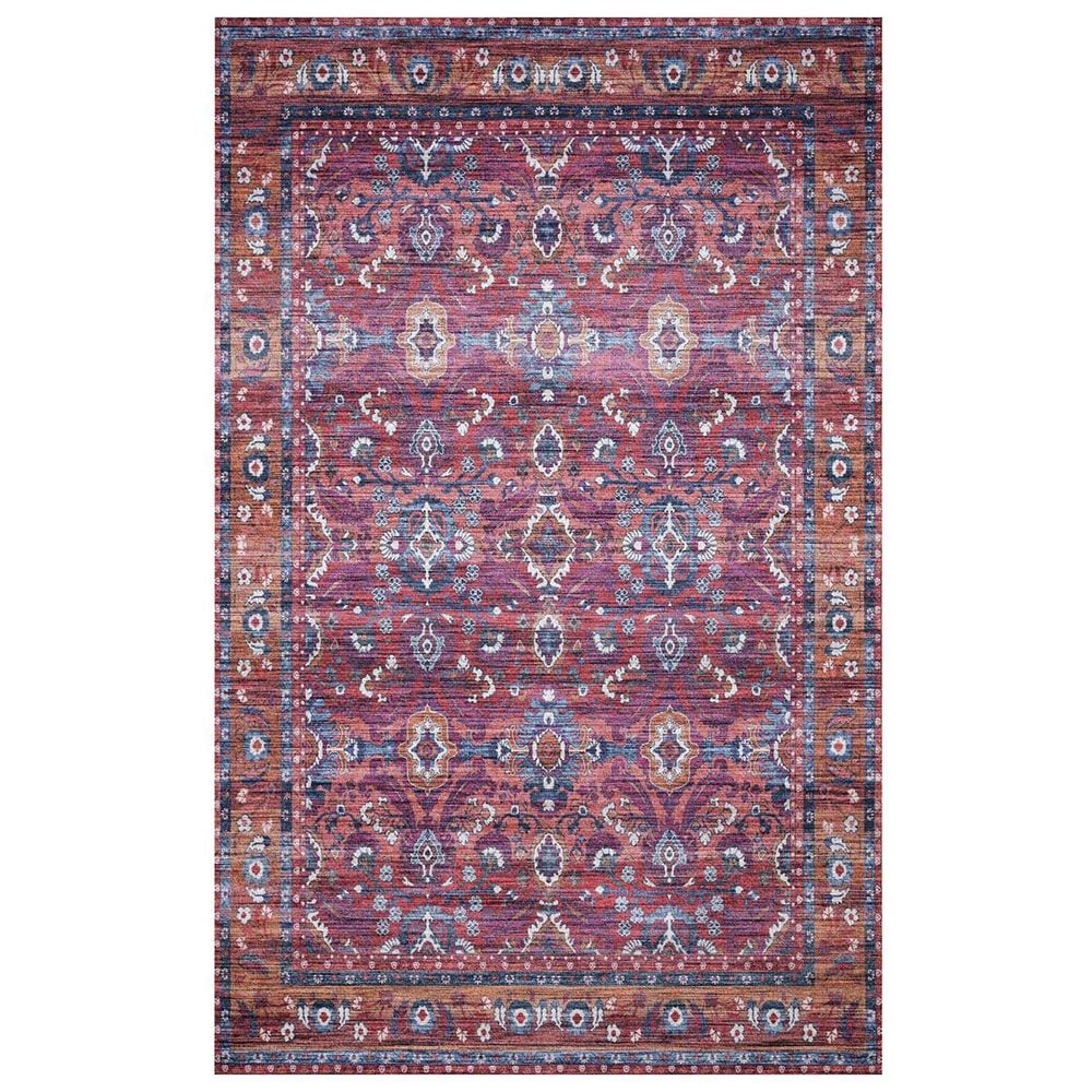 Loloi Cielo CIE-08 8' x 10' Berry and Tangerine Area Rug, , large