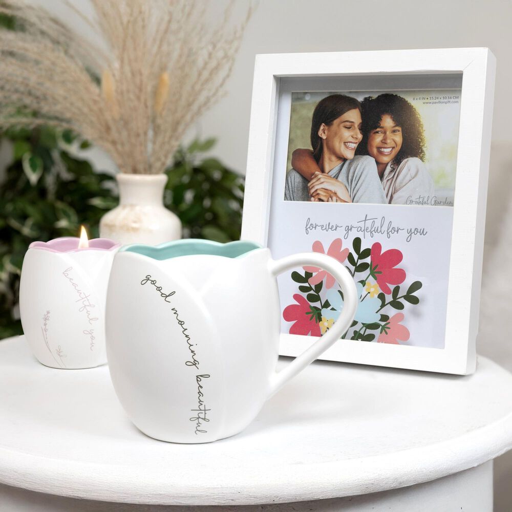 Pavilion Morning Beautiful 20 Oz Mug in White and Blue, , large