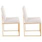 Lumisource Fuji Side Chair with Beige Cushion in Gold (Set of 2), , large
