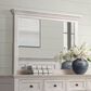 Hawthorne Furniture San Mateo Dresser Mirror in Rustic White, , large