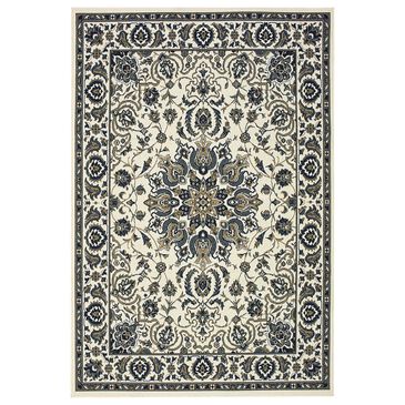 Oriental Weavers Marina 1248W 2"5" x 4"5" Ivory and Navy Area Rug, , large