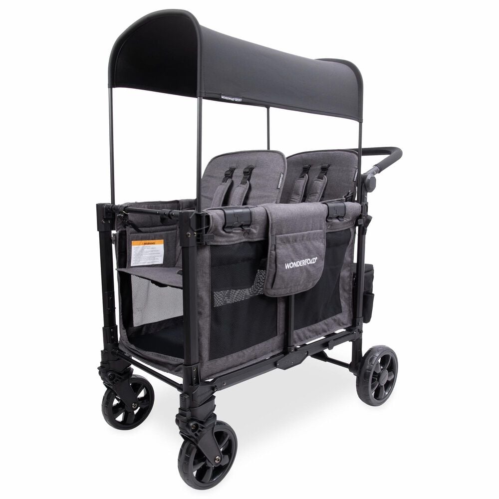 Wonderfold Elite Pro 2-Seater Stroller Wagon in Charcoal Gray, , large