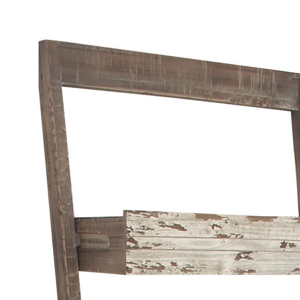 Maple and Jade 4-Shelf Storage Shelving Unit in Distressed Brown, , large