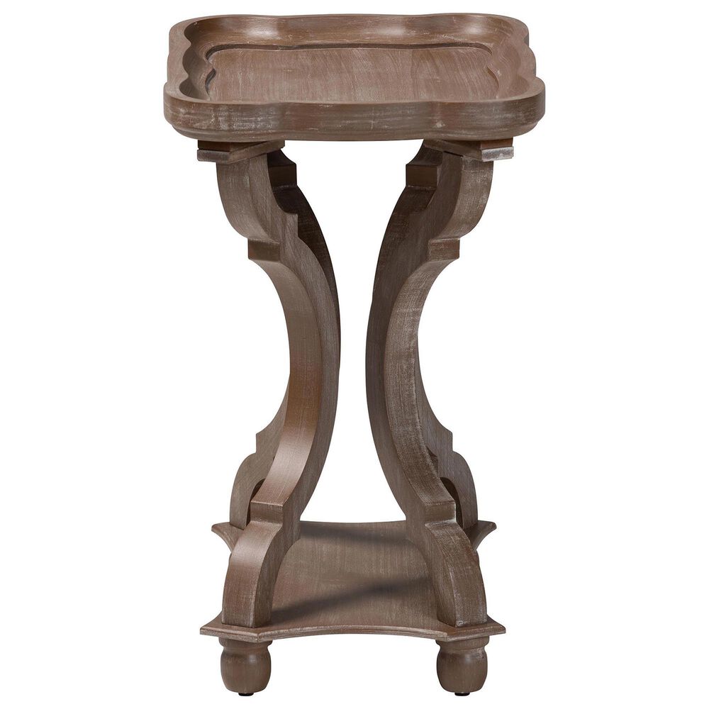 Baxton Studio Yannick End Table in Antique Brown, , large
