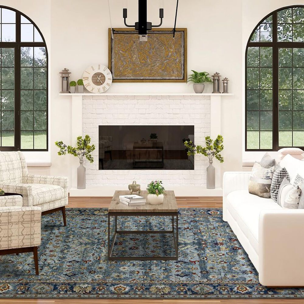 Amer Rugs Nuit Arabe 8&#39; x 10&#39; Carolina Indigo Area Rug, , large