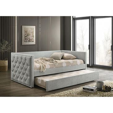 Furniture of America Renzi Twin Daybed with Trundle in Gray, , large