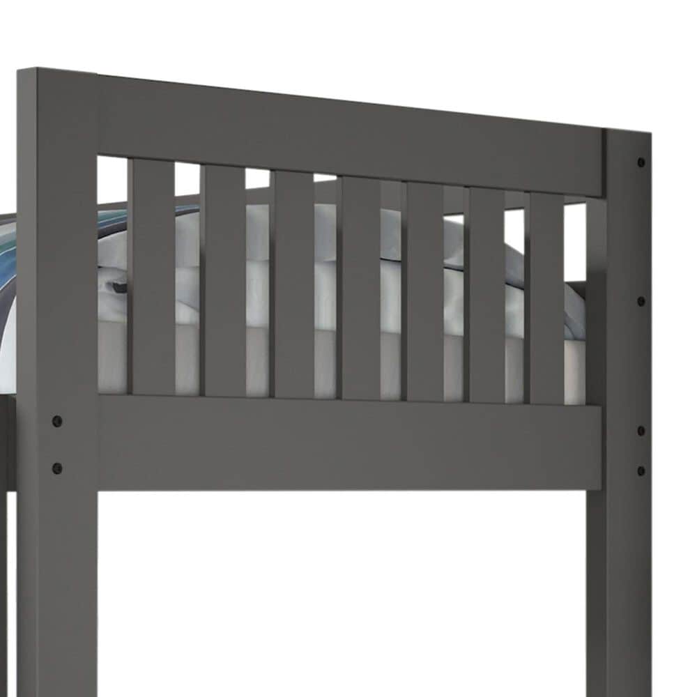 Forest Grove Mission Twin/Twin Bunk Bed in Dark Gray, , large