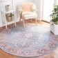 Safavieh Serapi 6"7" Round Blue and Orange Area Rug, , large